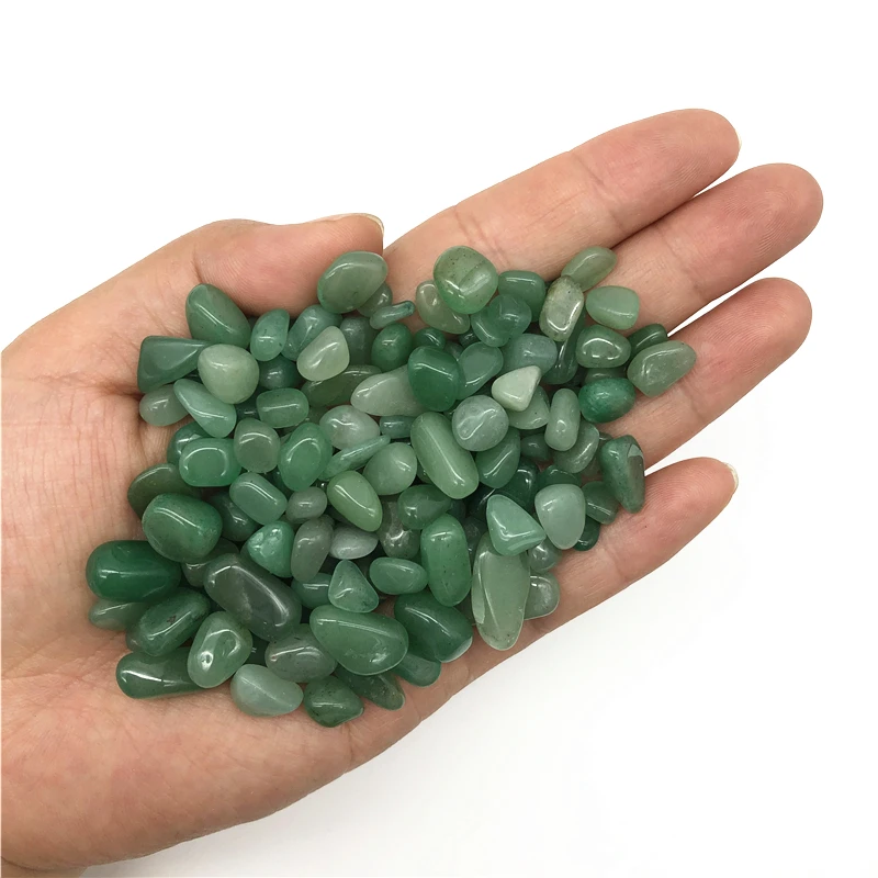 3 Sizes 50g Natural Green Aventurine Quartz Crystal Gravel Stones No Hole DIY Necklace Materials Decor Natural Quartz Crystals