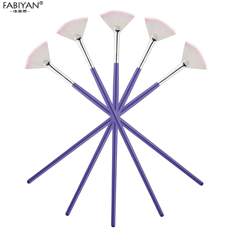 5pcs Brush Brushes Painting Pen In Fan Shape Paint Acrylic UV Gel Polish Design DIY Nail art Manicure Professional