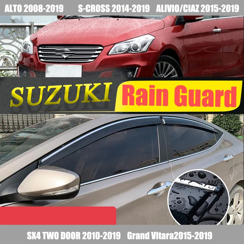 

Козырек от дождя и ветра для SUZUKI /ALTO/S-cross/Alivio/CIAZ/SX4/Grand Vitara/Swift/ Rain Guard /Guard Smoke Window, козырек 2005-2020