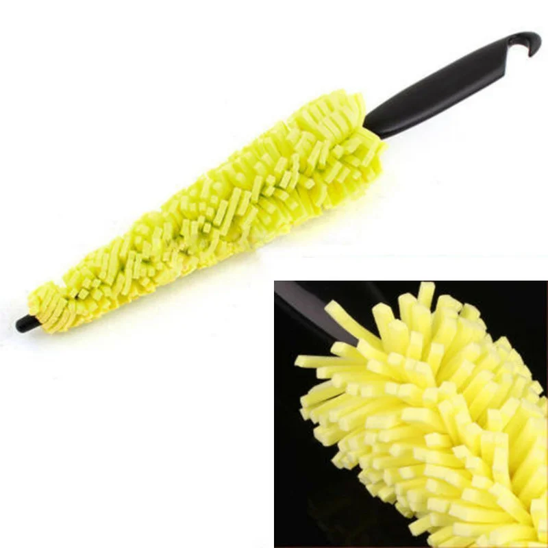 Auto Wheel Tire Rim Cleaning Brush Yellow Sponge Corn Styling Tyre Mud Remover Detailing Cleaning Tool Universal Car Accessories