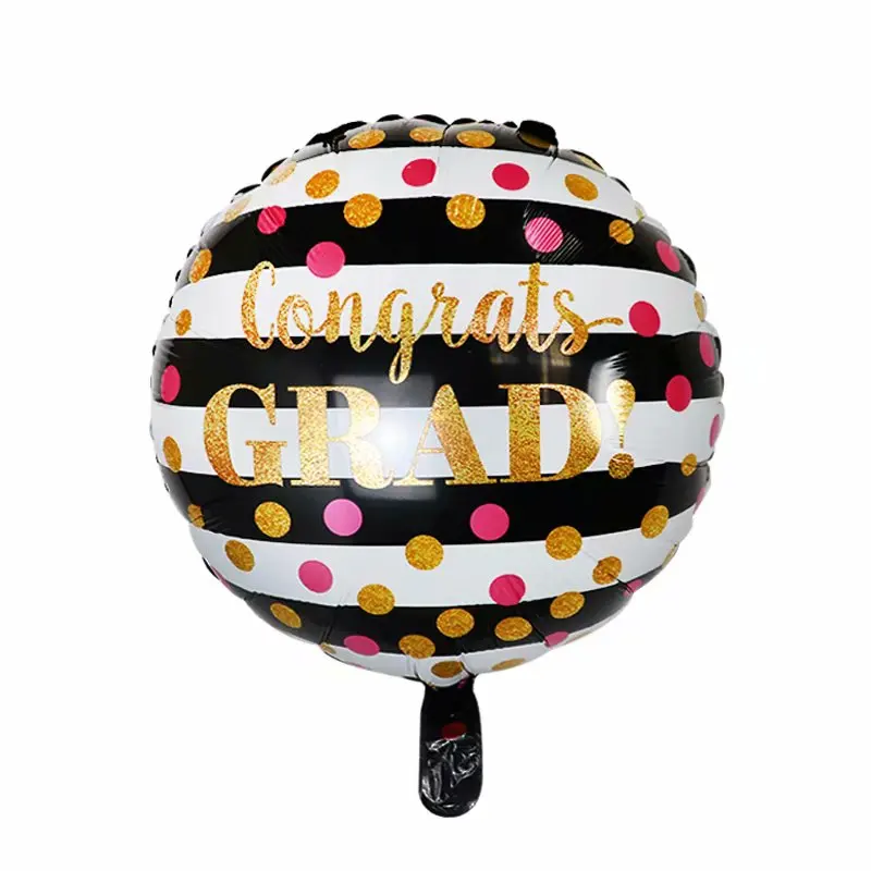 10pcs 18inch CongratsGrad Helium Balloons Back To School Graduation Foil Balloon Birthday Party Decoration Globos Supplies