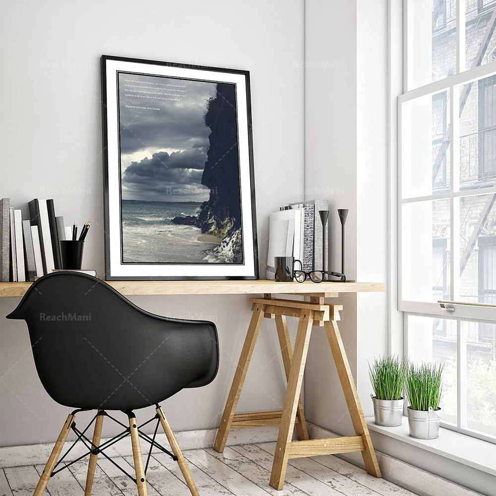 Don Quixote Extract / Quote - Miguel de Cervantes - Art Print Poster Gift Photo Wall Home Decor Cliff