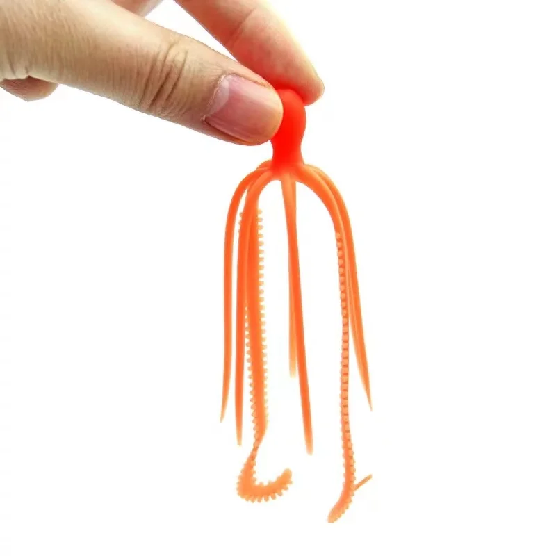 20pcs New Design TPR Skirt Soft Lure Jig Head DIY Fishing Accessory Pink Red Orange Green  Assist Jigging Hook