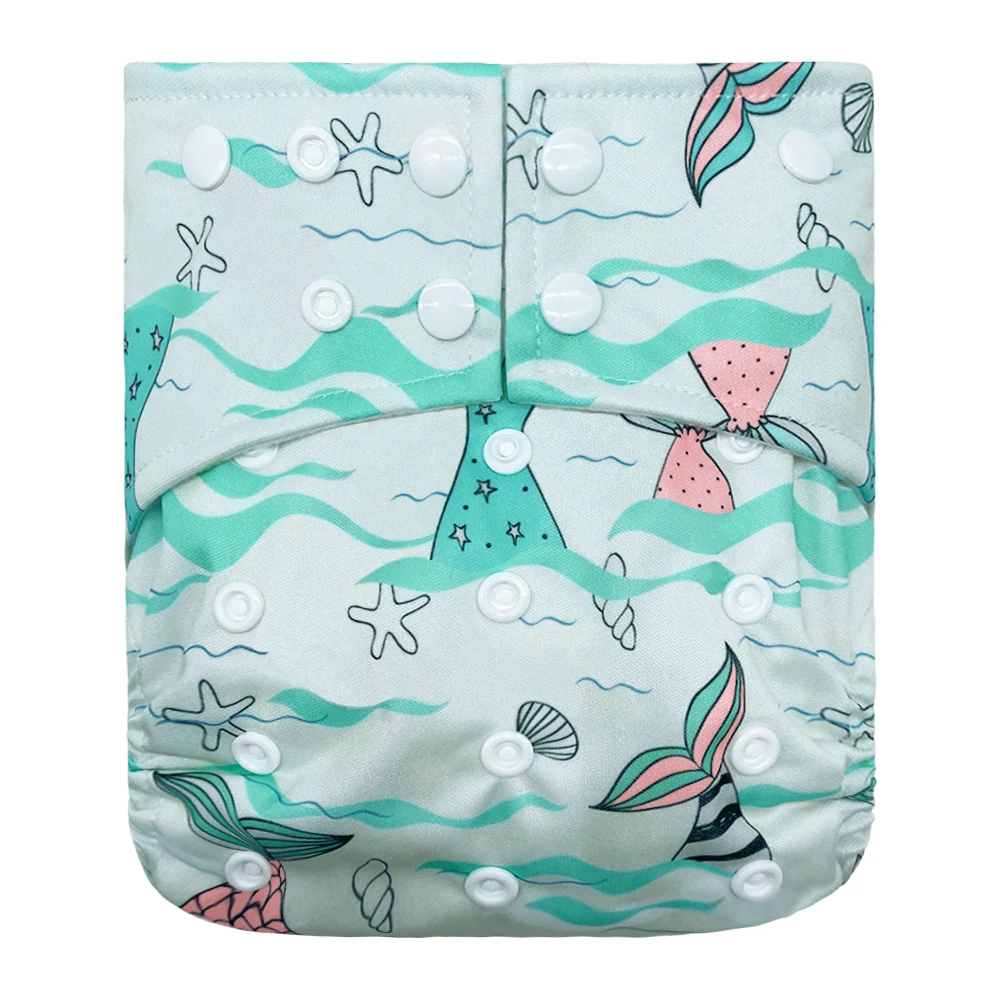 Dotoo Sun Printed Washable Adjustable Double Gusset Square Cloth Nappy For 3-15KG Baby Diaper