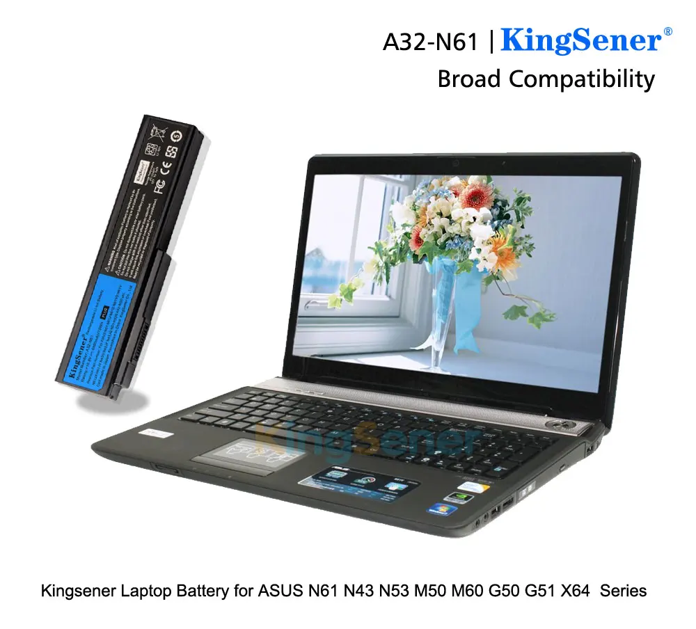 KingSener A32-N61 Bateria Do Portátil para ASUS N61 N61J N61D N61V N61VG N61JA N61JV M50s N43S N43JF N43JQ N53 N53S N53SV A32-M50