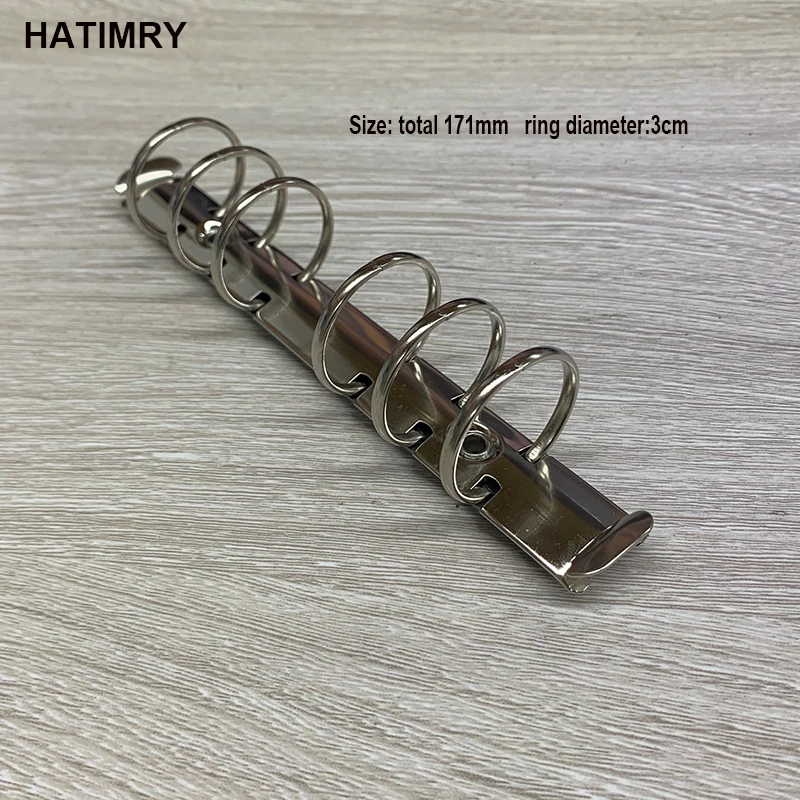 

Hatimry DIY Handmade 171mm 155mm Size A6 Binder Clip 3cm Rings 6 Holes Sliver Color School Suppliers Collect A6 Paper