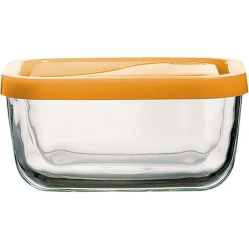 Pasabahce 2'Li Orange Storage Container With Lid