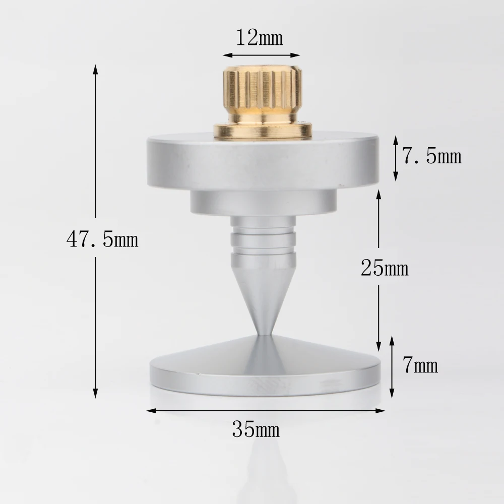 

SP3547S 1 Set Height-Adjustable Speaker Spikes Vibration Damper with Spikes Pads for HiFi Devices and Speakers (M8 ）