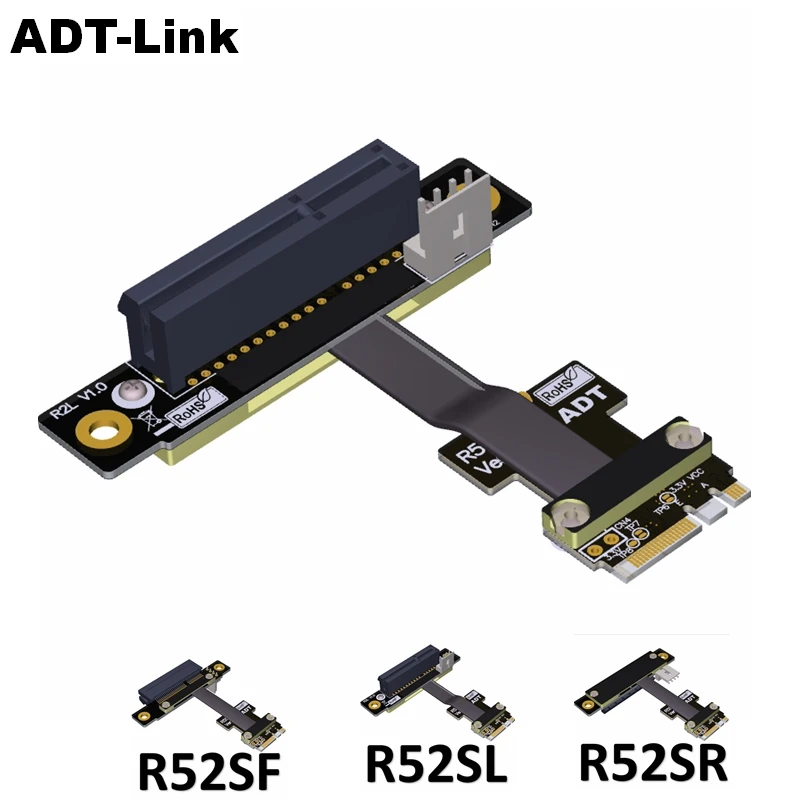 PCI-E NGFF M.2 A/E Key to PCIe 3.0 X4 Extension Extender Cable Angled PCI-Express Adapter for Solid State Drives SSDs