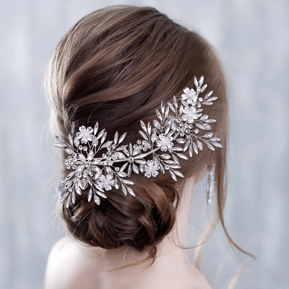 HP289 Sparkling Bride Headwear Wedding Hair Accessories Bridesmaid Headdress Hair Accessory Girl Prom Evening Dresses Tiara Gift