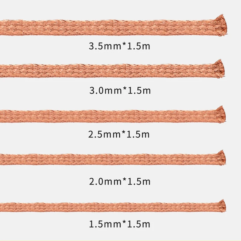 5 шт./лот фитиль для припоя механика, фитиль для удаления олова, длина 1,5 м, оплетка для распайки, инструмент для сварки печатных плат и переделки