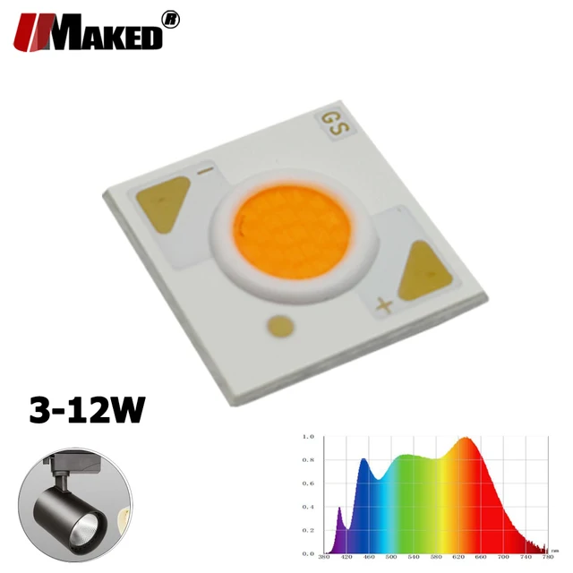 20szt Full Spectrum LED COB 3W 5W 7W 10W 12W Ra 97 36V 130LM/W 1304-7.5MM 3000-4000-5000K Cała gama kolorów Światło słoneczne Źródła wzrostu