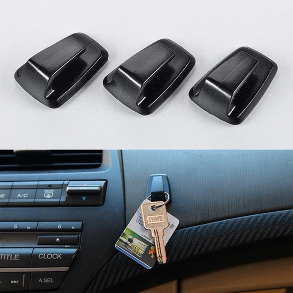 3Pcs/Set Universal Plastic Car Hanging Hook Adhesive Clip For Car Home Wall Keys Clothes Rack