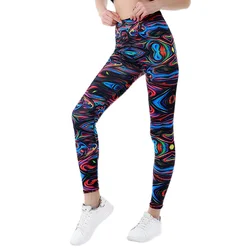 Leggings con estampado Digital 3D para mujer, pantalones de chándal elásticos de cintura alta con estampado de dibujos animados coloridos, estilo callejero, a la moda