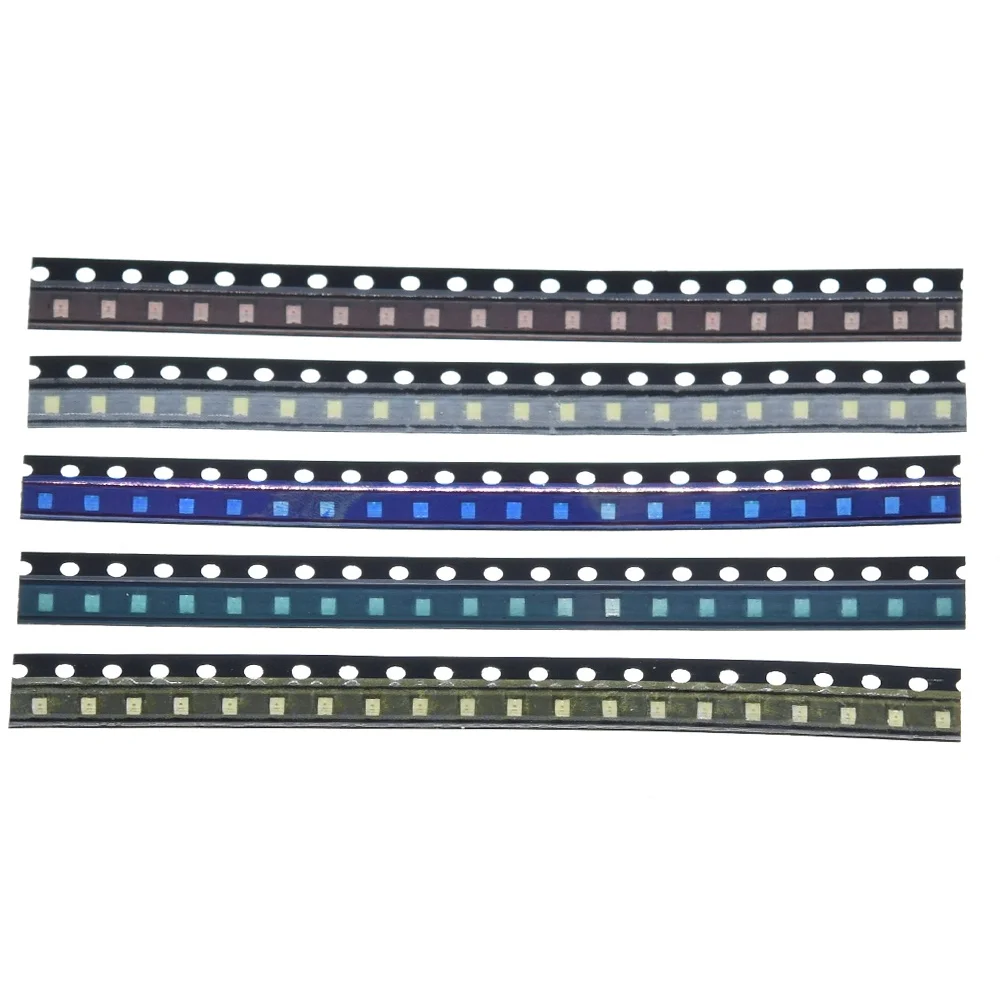 TZT 1 Beutel = 100 Stück 5 Farben SMD 0805 LED DIY-Kit Ultra Helle Rot/Grün/Blau/Gelb/Weiß Klarlicht-LED-Dioden-Set – Detail 6