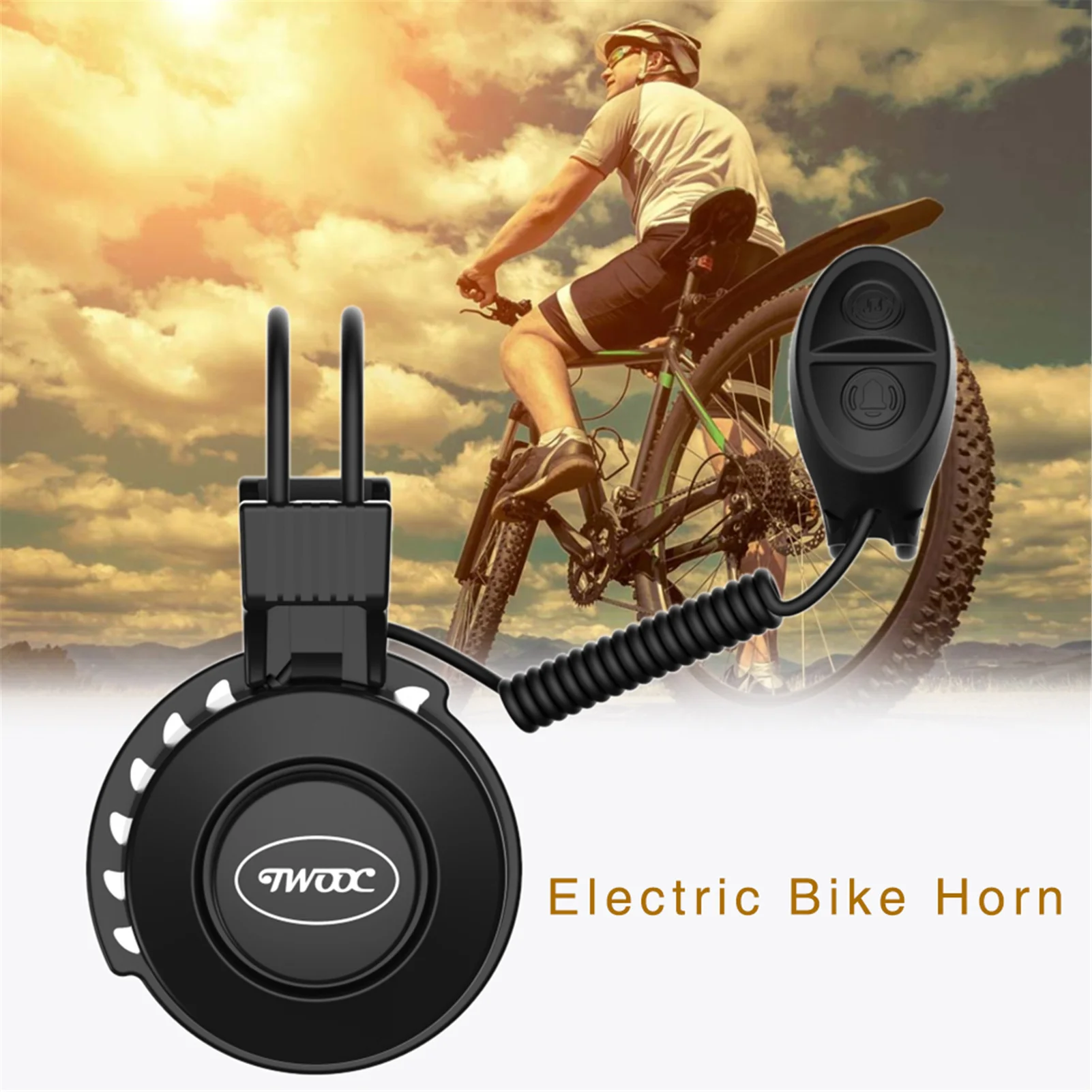 MTB Bicycle Electric Bell USB Charging Bike Electronic Horn Waterproof Outdoor Cycling Accessories Bicycle Bell Riding Equipment