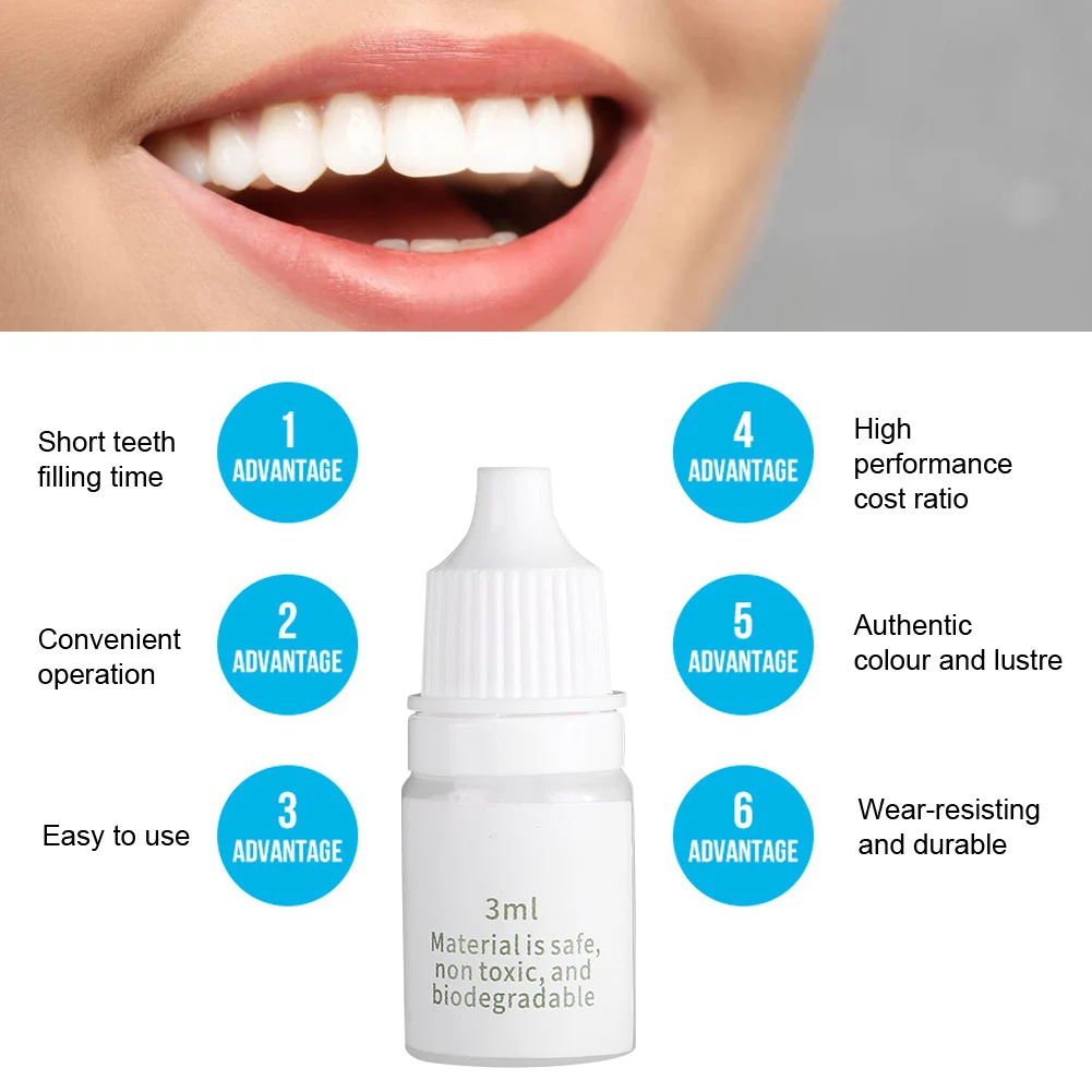 Temporary Tooth Repair Fix Broken Teeth Dental Restoration Fill Missing Teeth Gaps Between Teeth Filling Material Dental Repair