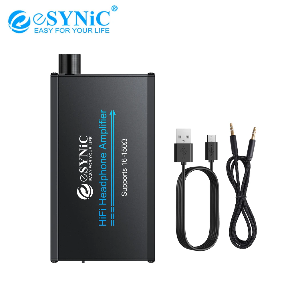 

eSYNiC 16-150Ω HiFi Earphone Headphone Amplifier With Two-Stage Gain Switch 3.5mm AUX Earphone Amp For MP3 Mobile Phones Laptops