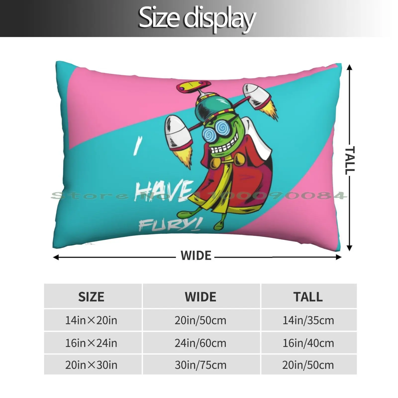 Fawful Has Fury! Pillow Case 20x30 50*75 Sofa Bedroom Fawful Video Game Rpg Villain Bad Guy Long Rectangle Pillowcover Home