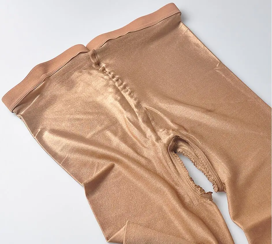 Meia-calça feminina sensual para dança, 2 pares, meia transparente e sedosa, transparente, virilha aberta de café, 70d