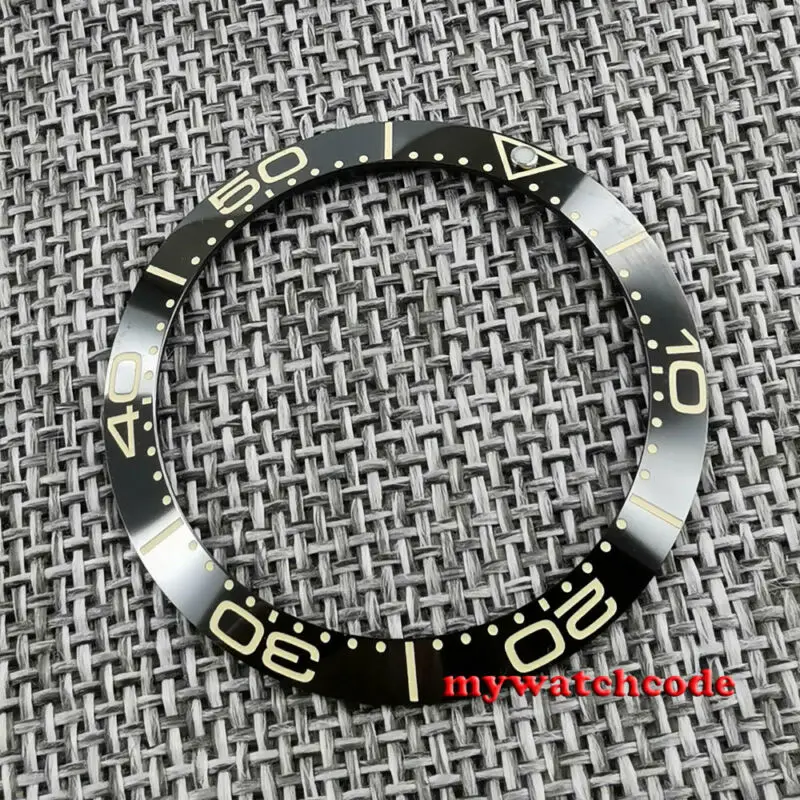 38 Mm Màu Đen Xanh Dương Gốm Ốp Viền Lắp Vàng Đánh Dấu Cho 40 Mm Submariner Mặt Kim