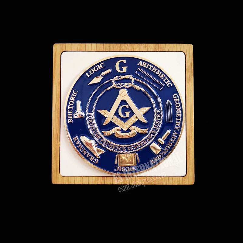 Masonic Car Emblem Badge Mason Freemason Size 3'' NO.25 Symbol Gift for Freemason Cloth Accessories