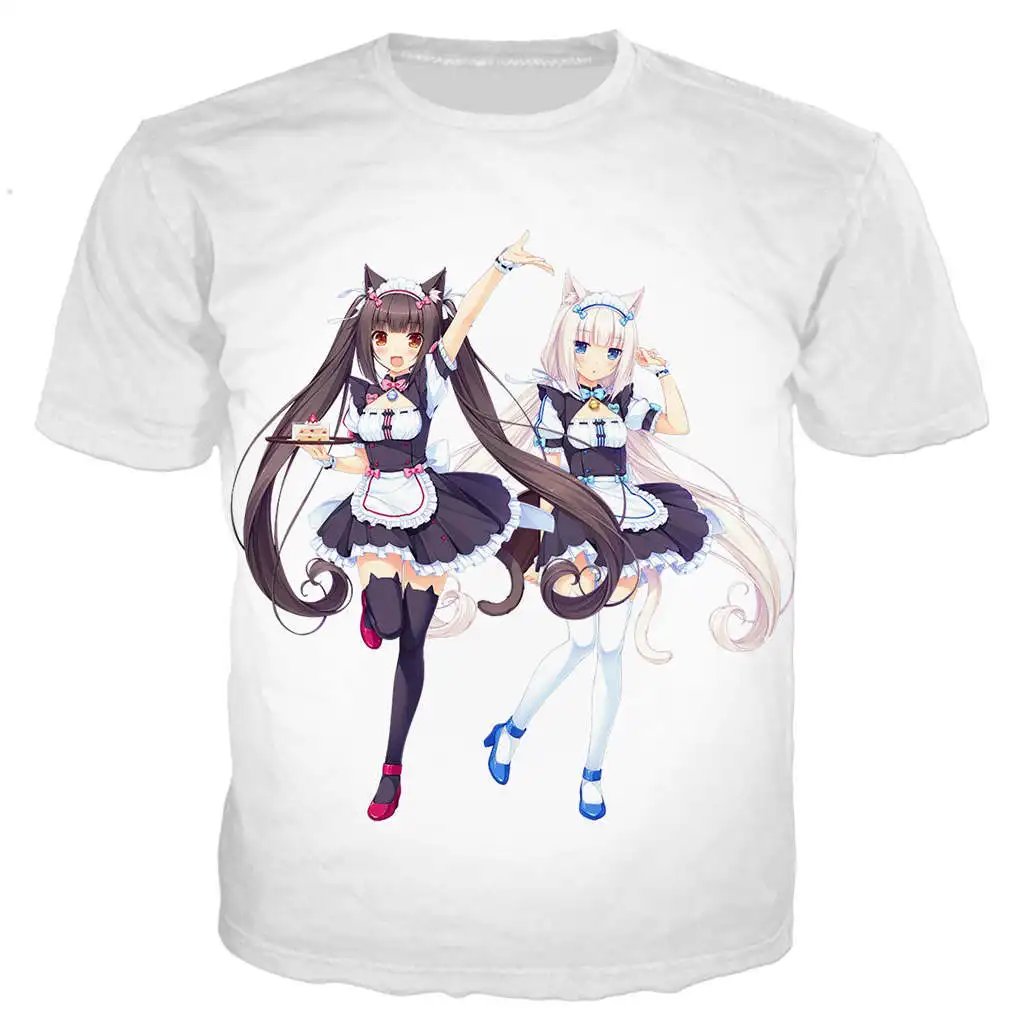 New Cool T Shirt Men/women Nekopara Chocola Vanilla 3D Printed T-shirts Short Sleeve Harajuku Style Tshirt Streetwear Tops Tee