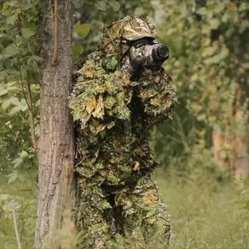 

Hunting clothes New 3D maple leaf Bionic Ghillie Suits Yowie sniper birdwatch airsoft Camouflage Clothing jacket and pants