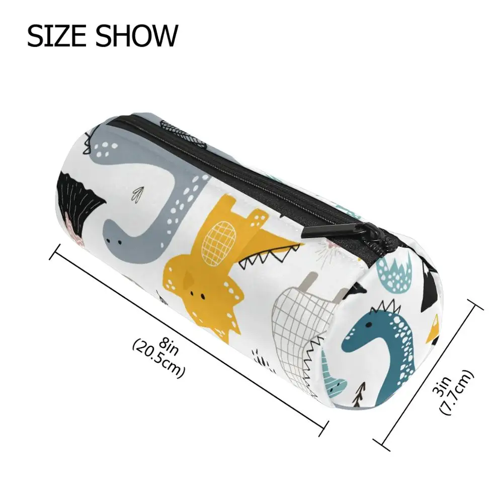 Cute Pencil bag Case Dinosaur Pattern Leather Pen Bag Pencil Box Pencil Case Stationery Pouch Office School Supply