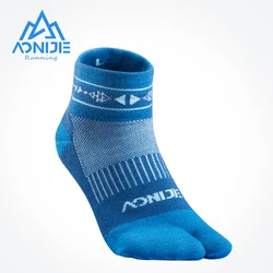 AONIJIE 2 par/zestaw E4805 Outdoor Sports Running Athletic Performance Tab poduszka treningowa kompresja dwa skarpetki z palcami Walking