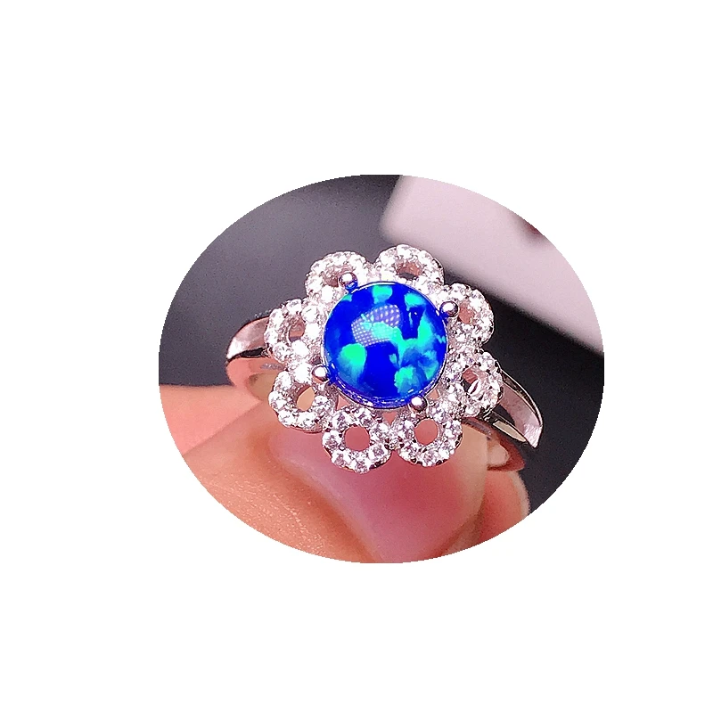 

2022 New Style Opal Ring for Daily Wear Real 925 Silver Fashion Women Fine Jewelry Good Gift 7x7mm Size Good Gift