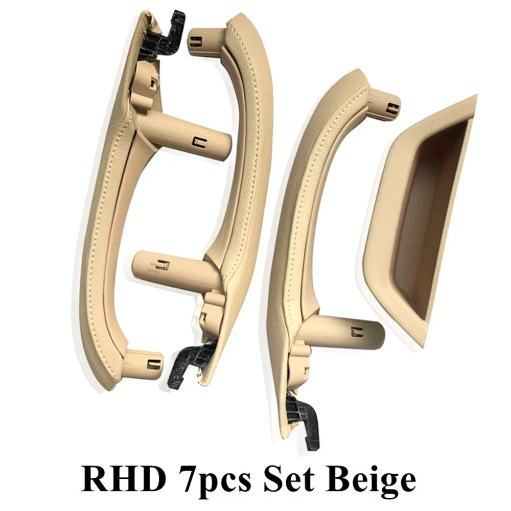 RHD Top Quality Car Interior Door Handle With Leather Cover Driver Armrest Trim For BMW X3 X4 F25 F26 2010-2016
