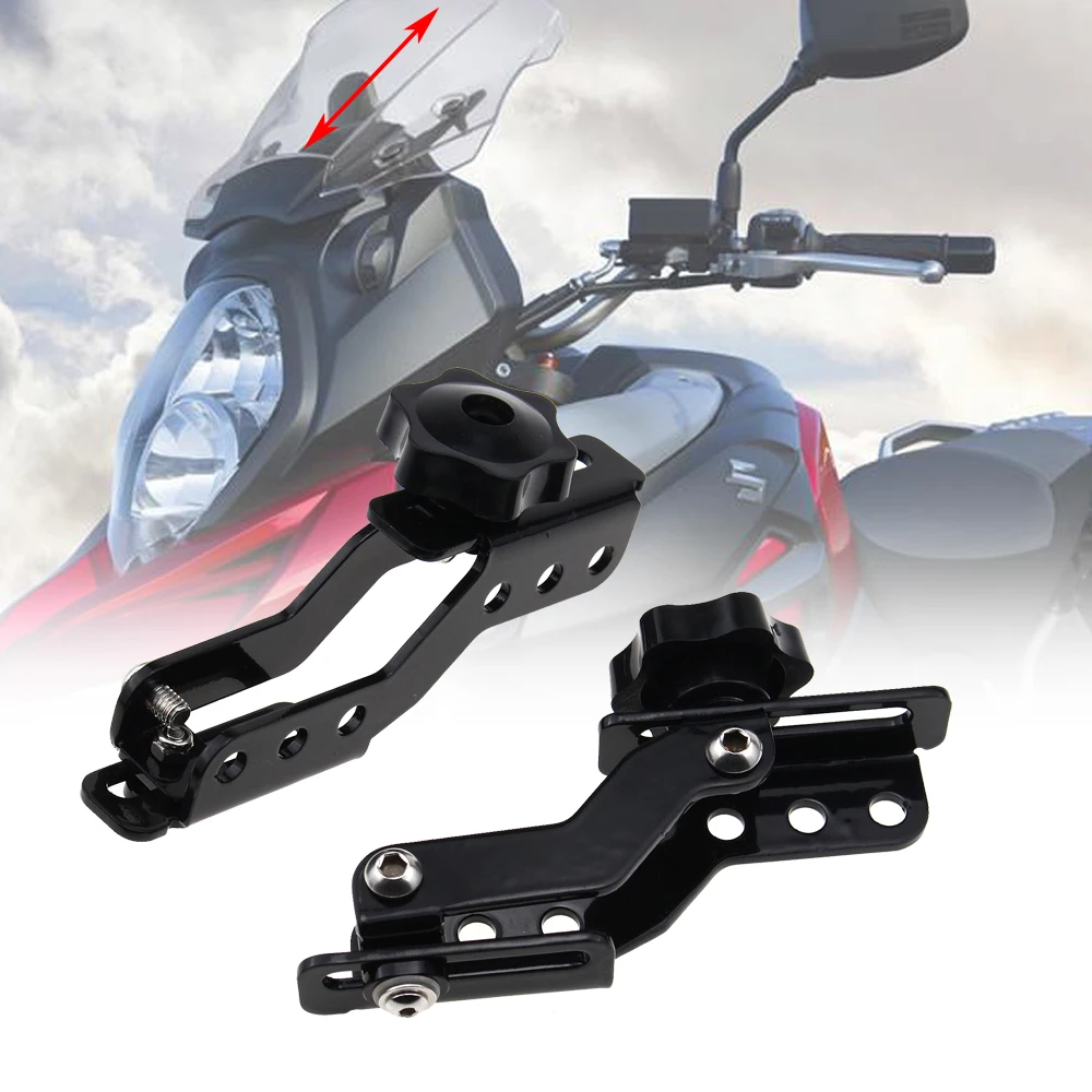 

Windshield Support Holder Windscreen Strengthen Bracket Adjusters Airflow Adjustable Kits for Suzuki Vstrom DL 1000 2017- 2019