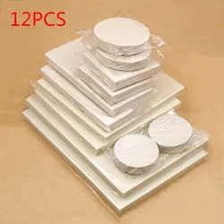 12 PCS/Set White Rubber Brick Hand Stamp Carving Rubber Stamp Scrapbook DIY Hand Carving Material Various Sizes  Stamp Set