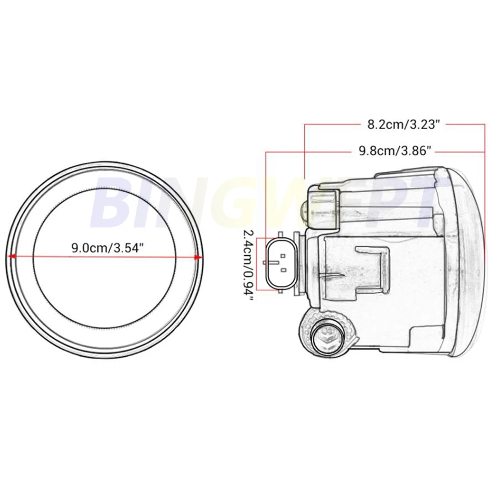 BINGWFPT For Nissan Murano X-Trail T31 Note E11 MPV 2007 - 2014 High Quality Fog Lights Headlight Lamp Assembly