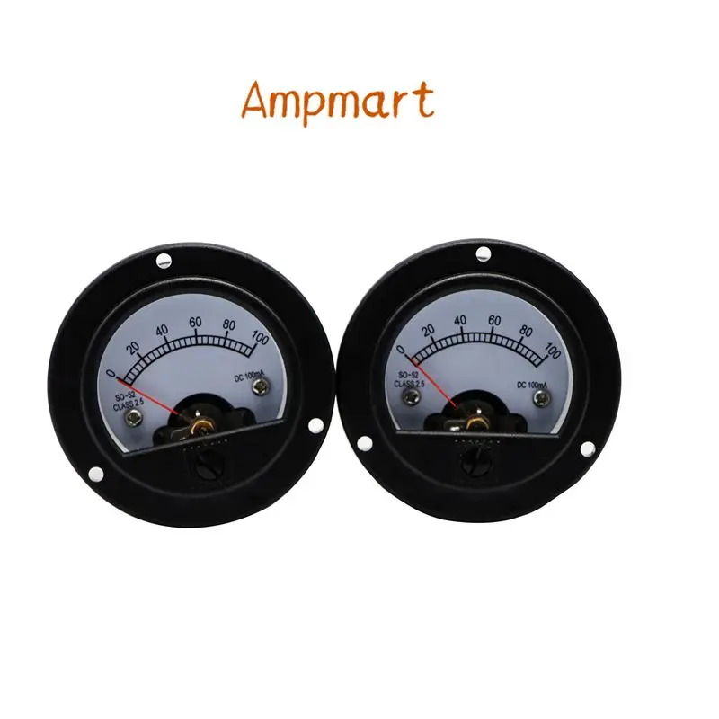 Ampmart 1PC SO52 panel ammeter DC 100MA black for 300B 845 tube amplifier