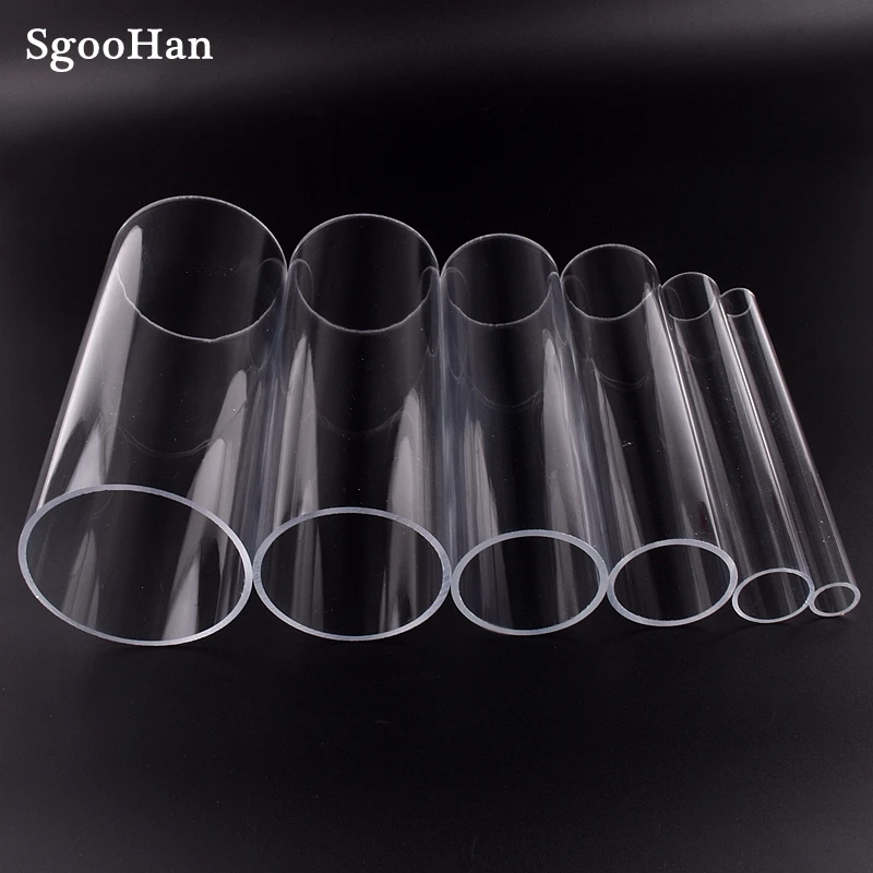 1pc O.D 50~110mm Transparent Acrylic Aquarium Fish Tank Pipe Plexiglass Water Supply Tube Home Garden DIY Watering Fittings 32CM