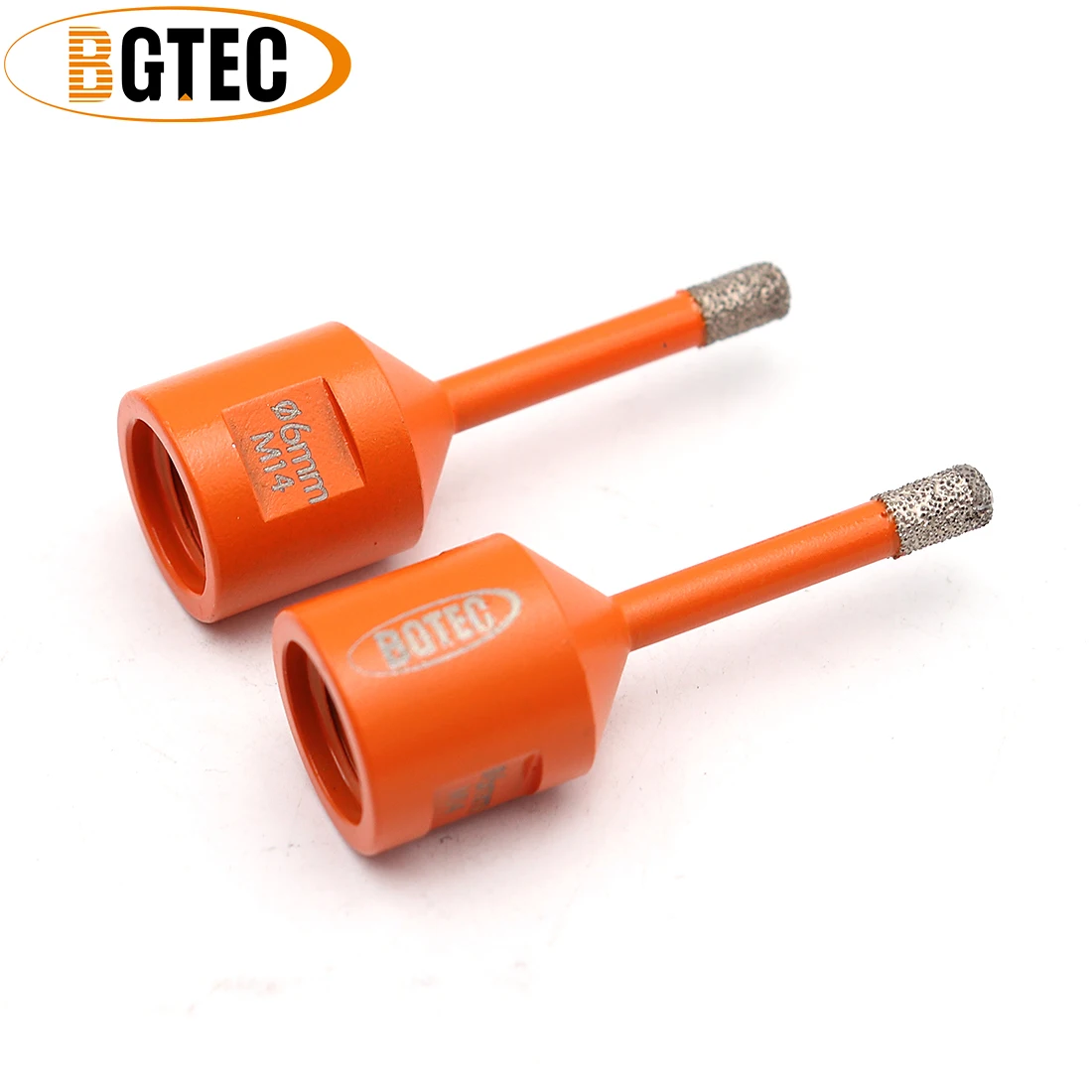 BGTEC 5 sztuk M14 6/8/10/12mm próżniowe lutowane diamentowe wiertła bity z adapter sześciokątny suche frez do