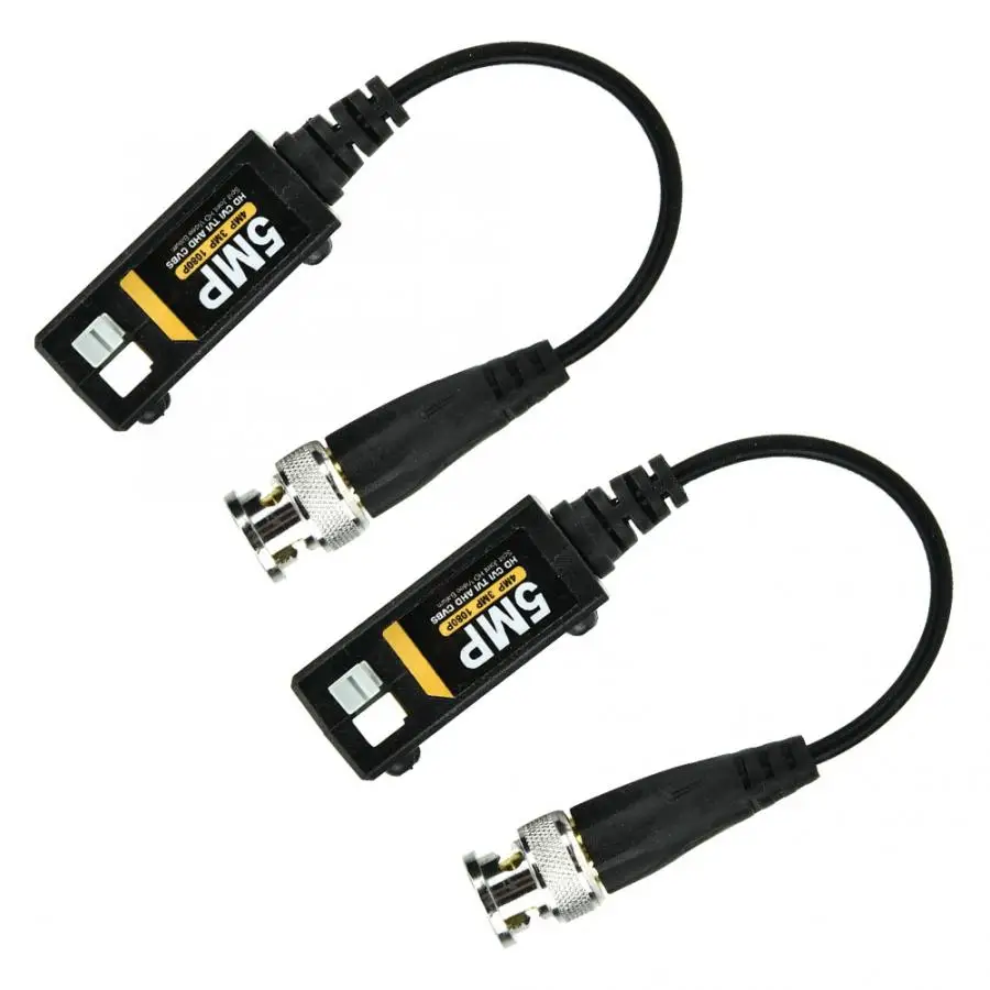 5 paia 5MP video balun passivo 1 canale AHD TVI CVI connettore video intrecciato convertitore UTP CAT5/5E per telecamera analogica HD 2MP 5MP