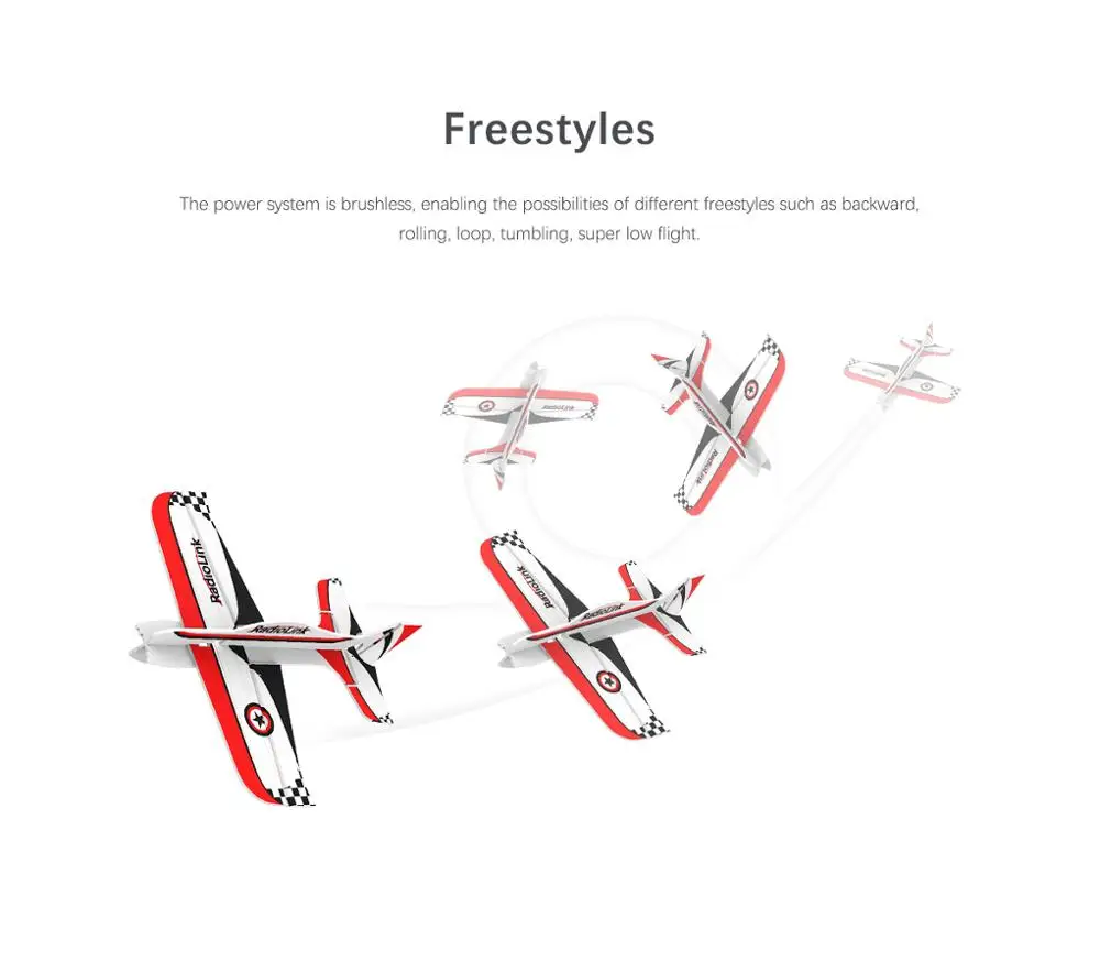 Radiolink-固定翼リモートコントロール航空機,560 3d航空機,ライトモード,距離2km,rtf,翼幅
