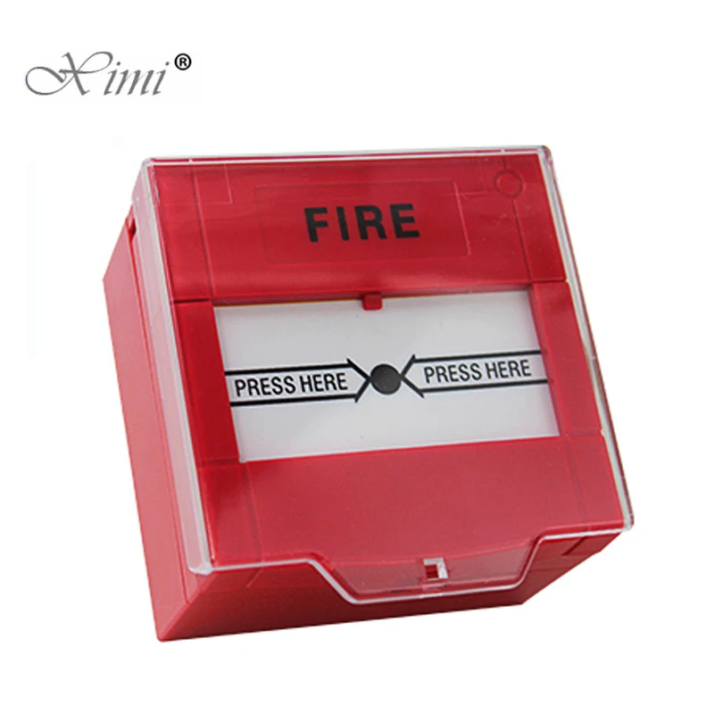 Fire Emergency Glass Resettable Fire Alarm Switch, saída de emergência, porta Release Switch com tampa