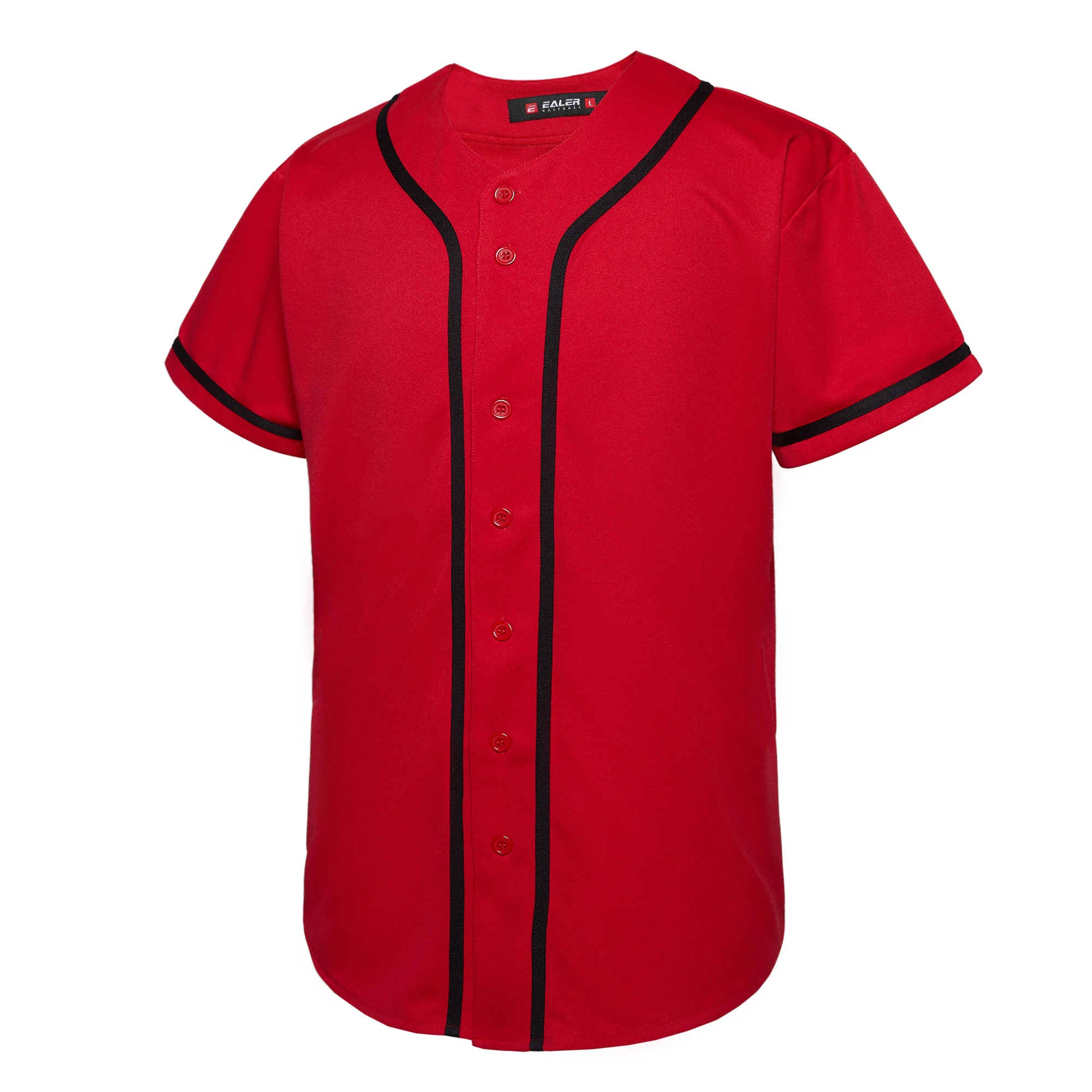 EALER BJ80 Series Mens Baseball Jersey Button Down Shirts Short Sleeve Hipster Hip Hop Sports Uniforms