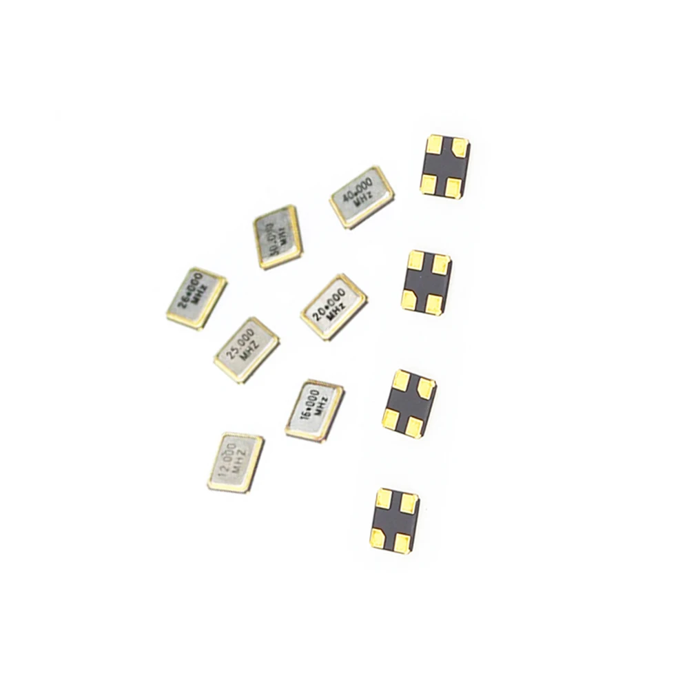 10PCS/LOT 3225 Pasywny oscylator kryształowy SMD 4PIN Oscylator 8Mhz 11.0592Mhz 12Mhz 13.56Mhz 14.31838Mhz 16Mhz 20Mhz 22.1184Mhz