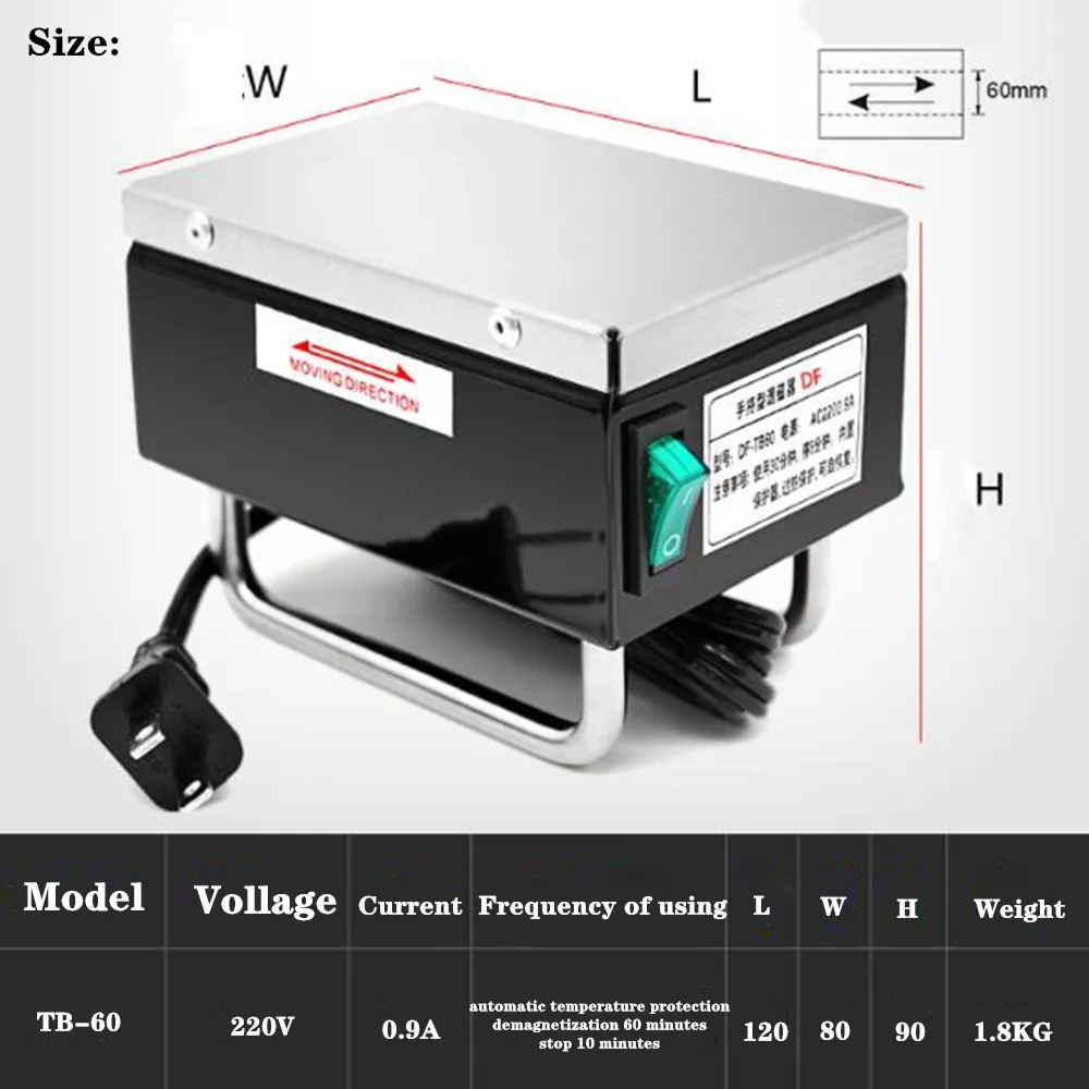 Imagem -06 - Desmagnetizador Mudo Poderoso Portátil Mini Molde Desmagnetizador Nova Ferramenta Desmagnetizadora 220v