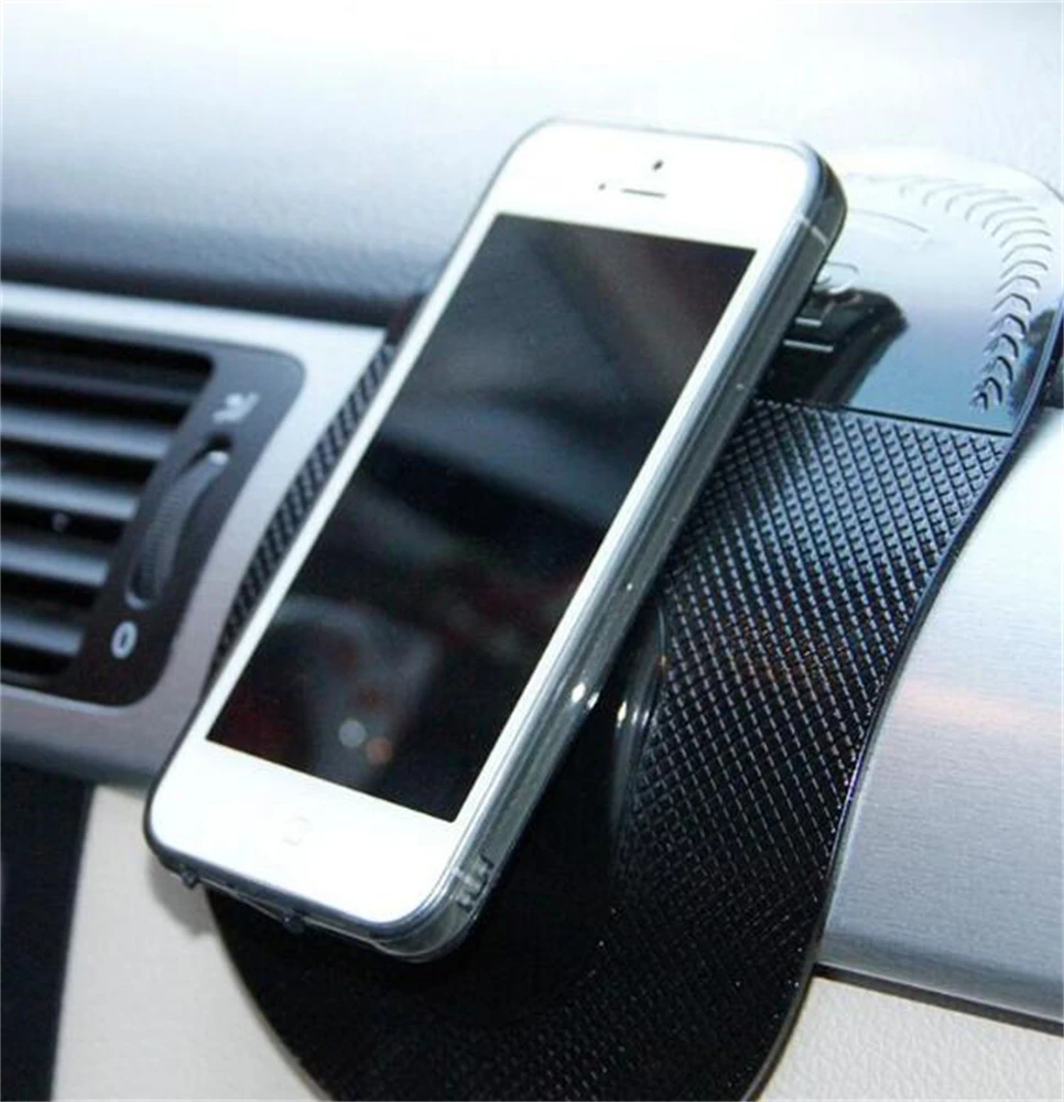 13*7cm tapete antiderrapante do carro auto silicone interior painel telefone anti-deslizamento almofadas de armazenamento para carro telefone móvel ac