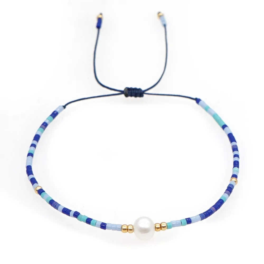 Go2boho Miyuki Bracelet For Girl Friendship Simple Freshwater Pearl Bracelets For Women Pulseras Femme Boho Jewelry Gift