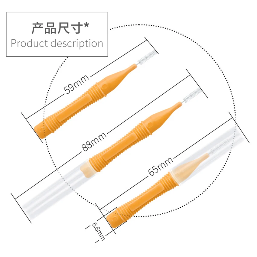 32 pçs/set Adultos Escova Interdental escova palito Portátil Limpar entre os dentes de Limpeza Escovas Dentais para Dentes Oral Care