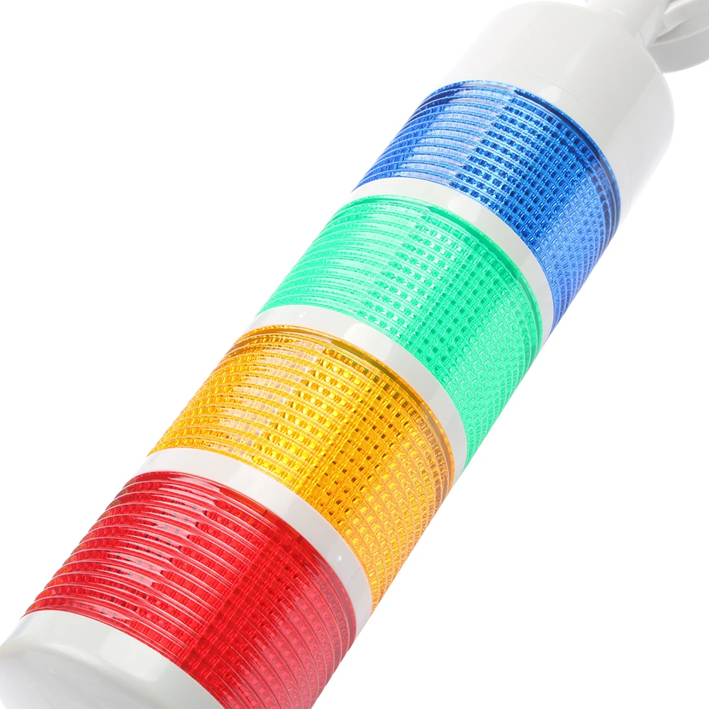 Lumière rotative à piles 180 LED, clignotant stable, alarme, voyant d'avertissement industriel pour machine CNC 12V 24V AC 110V 220V