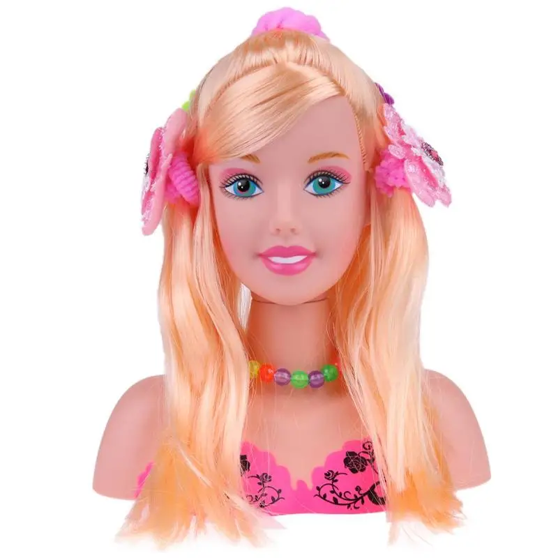 Fun Half Body Makeup Hairstyle Doll Mannequin Head Pretend Play Toys For Children Princess Dressing Learning Beautiful Girls Toy