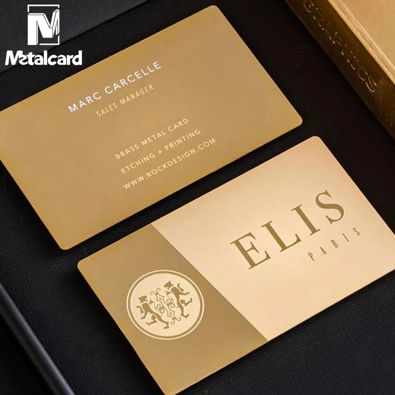 High-grade metal card stainless steel business card hollow member card custom gold card design